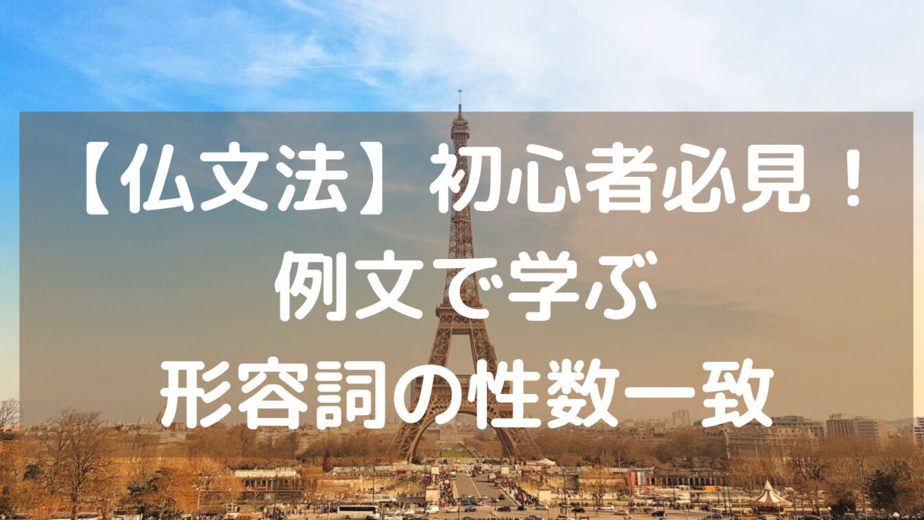 フランス語文法　私は日本人　形容詞の性数一致